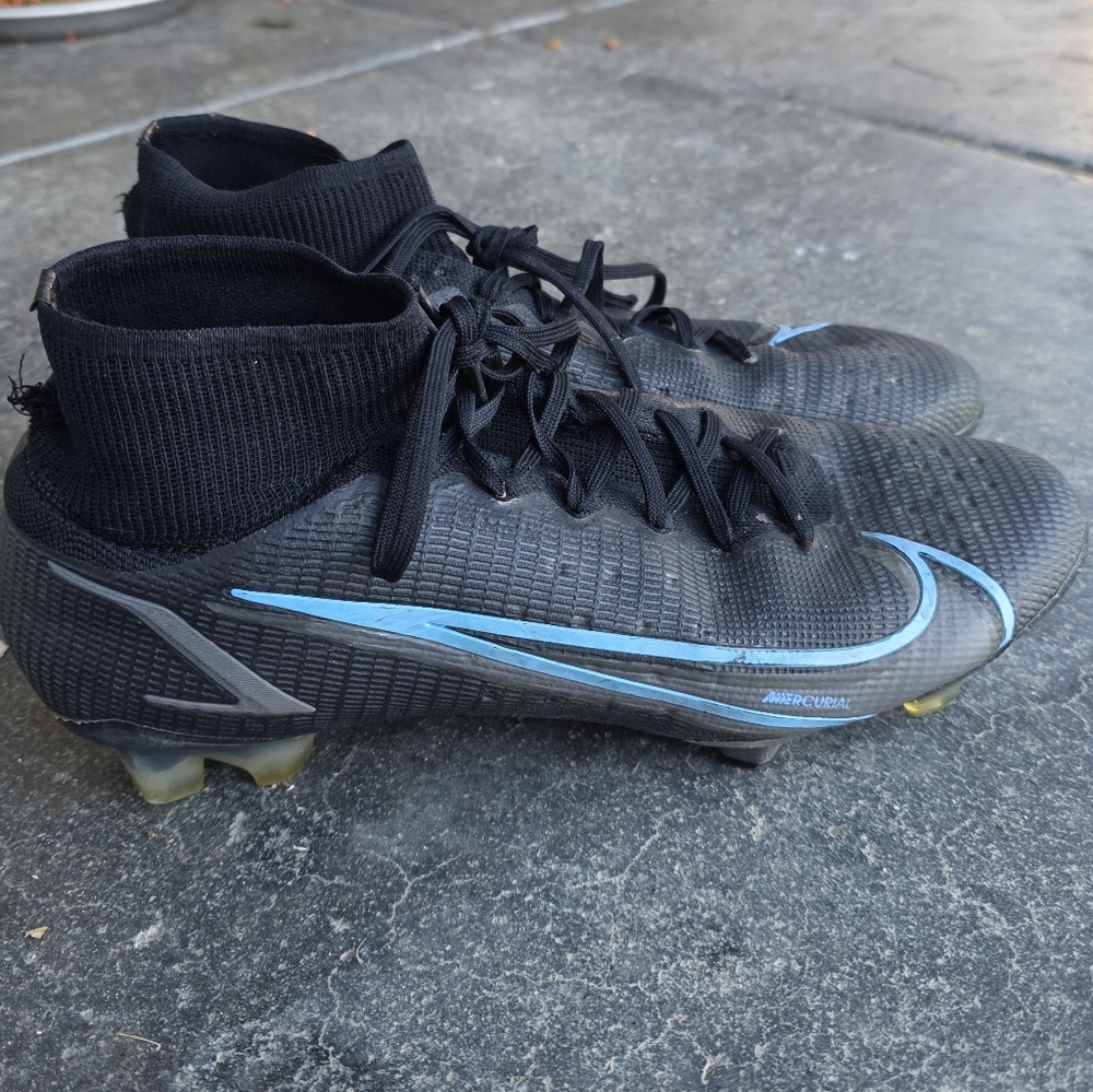 Nike Mercurial Superfly 8 Elite FG Black Photo Blue Soccer Shoes Cleats